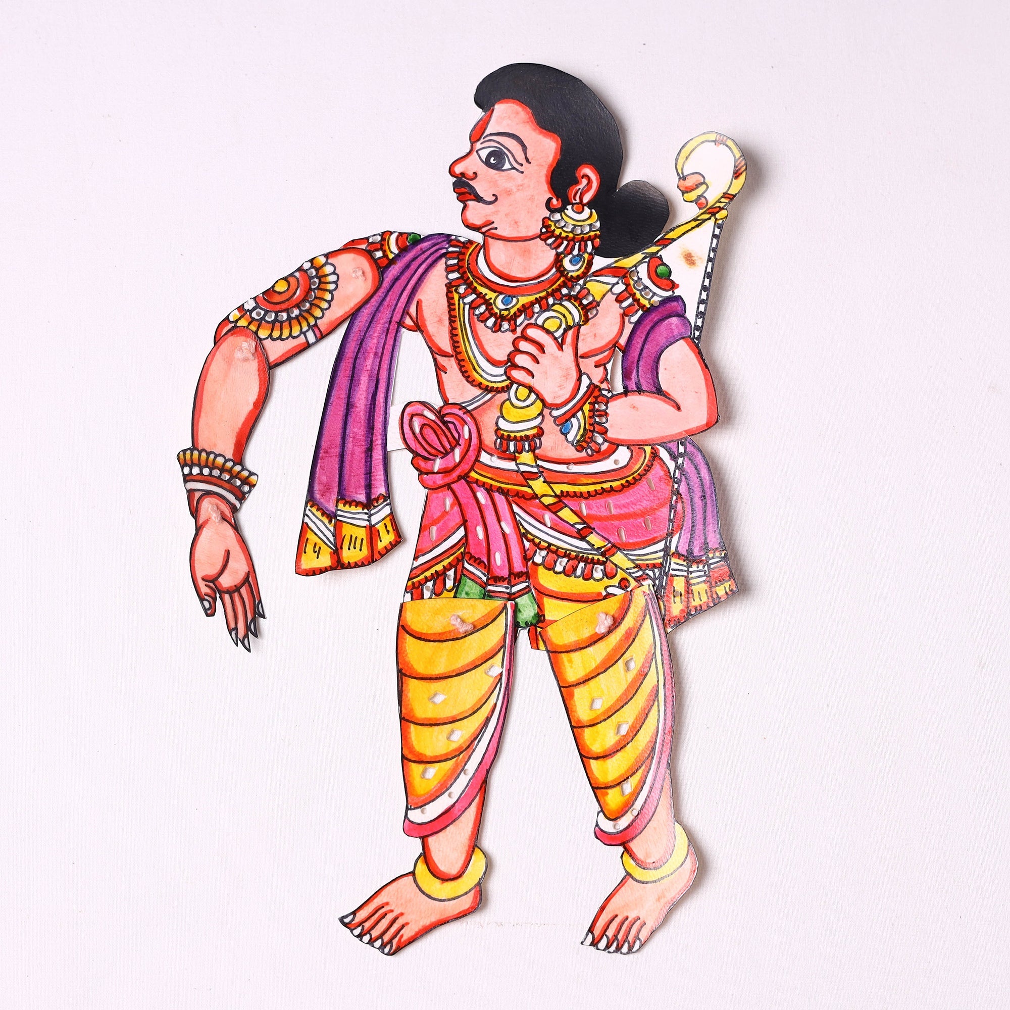 ITOKRI CRAFTS INITIATIVE Arjuna - Tholu Bommalata Leather Puppet (14 x 10 in) - view 2