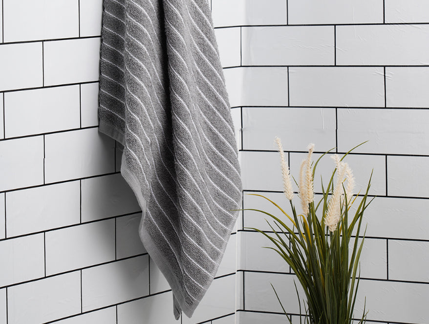 100 cotton bath – Spaces India Gunmetal Grey 100% Cotton Bath Towel - 2-In-1 By Welspun