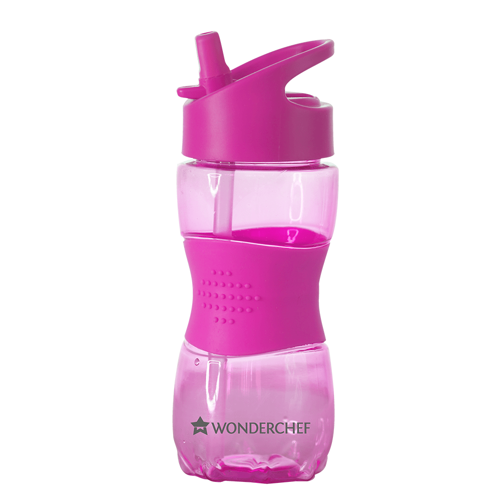 Wonderchef Sippy, 350ml, Single Wall Children Water Bottle, Pink