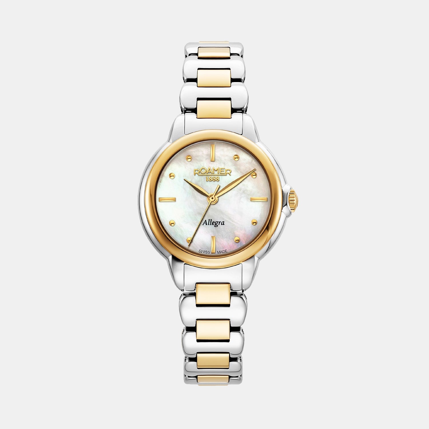 Roamer Allegra Women Quartz White Mother Of Pearl Dial Analog Stainless Steel Watch 977847 47 20 20