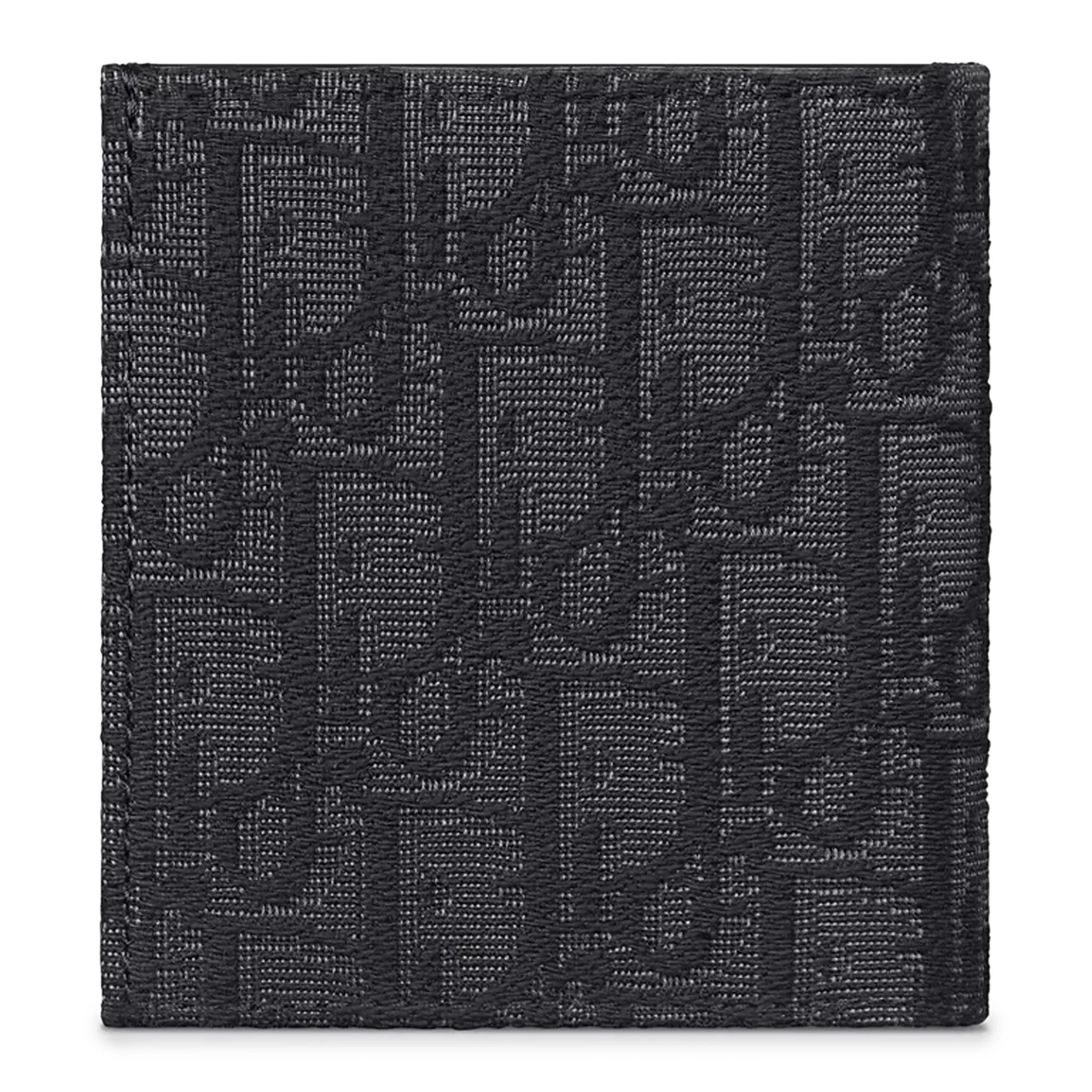 Dior Oblique Jacquard Black Vertical Bifold Wallet - view 2