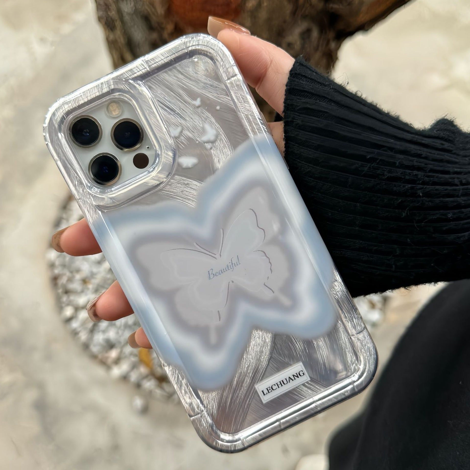Peeperly Mystic Feather Yarn Gradient Butterfly Case