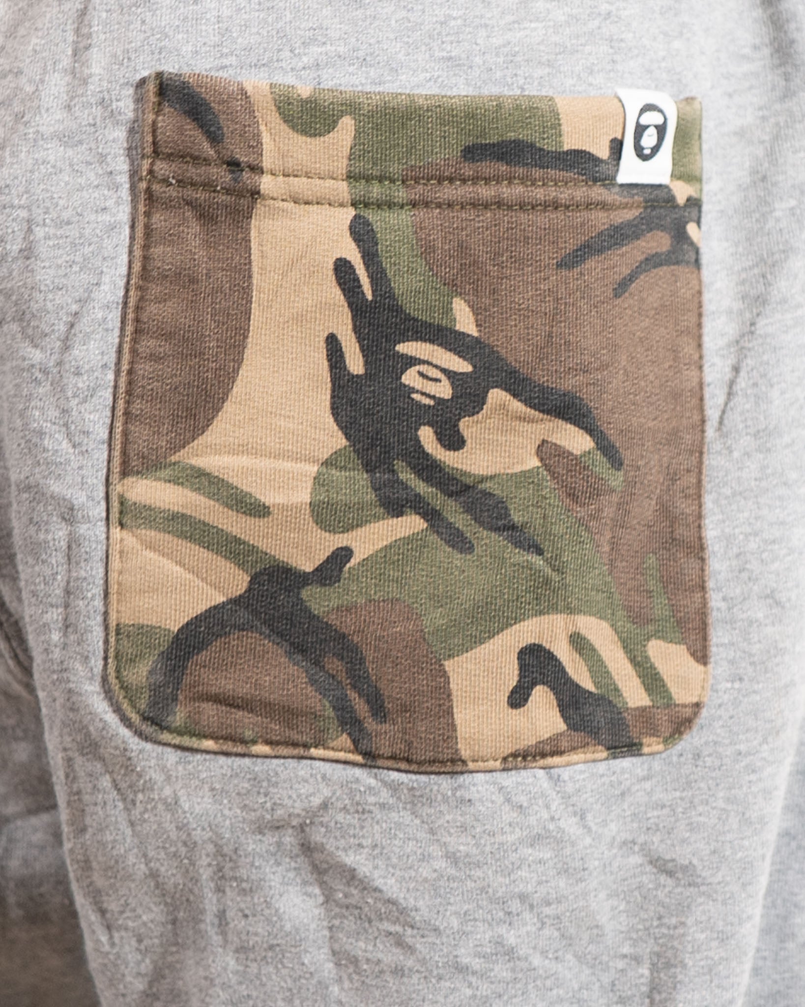 AAPE BY BAPE Bape Grey Logo Sweatpants - view 5