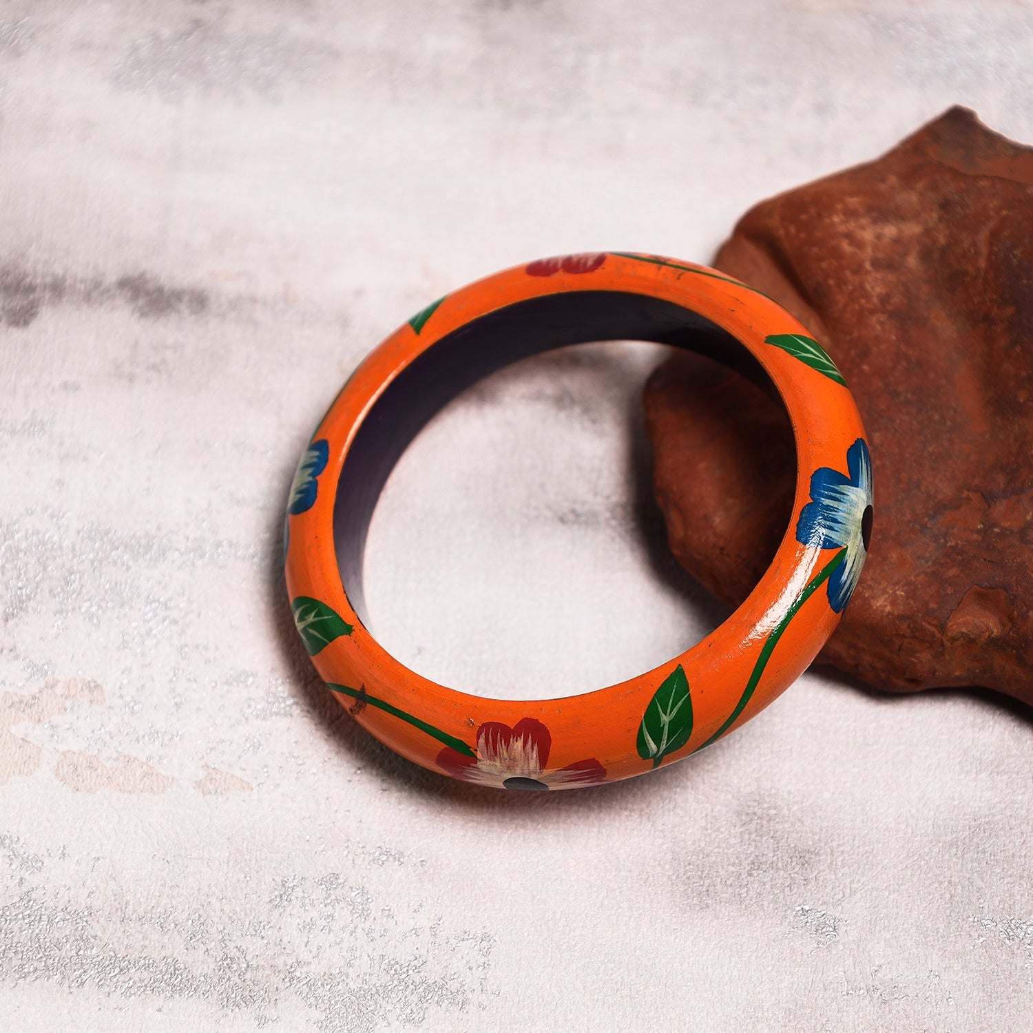 BANARAS KHILONA UDHYOG Banaras Handpainted Wooden Bangle