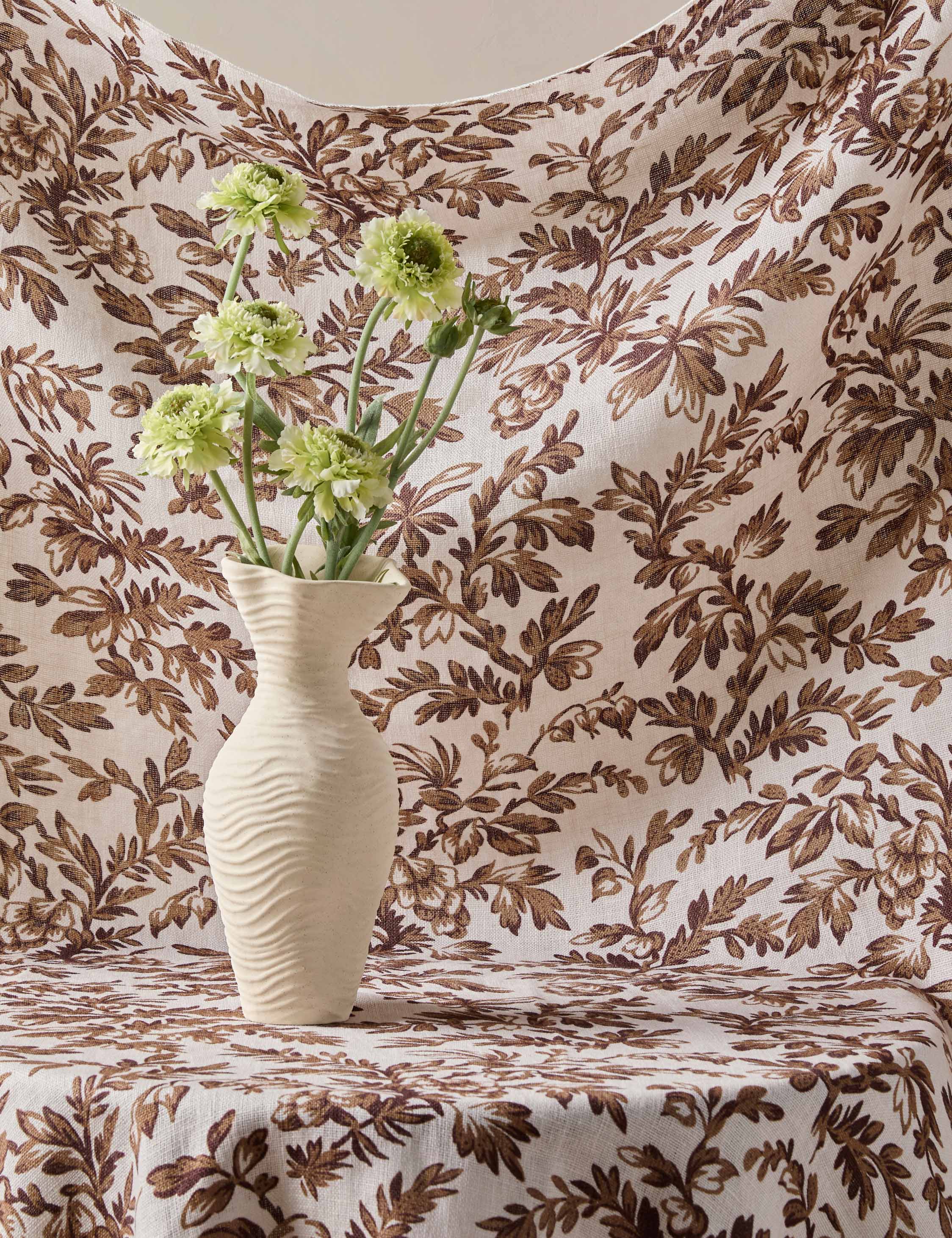 Lulu and Georgia Willemark Linen Fabric – Brown