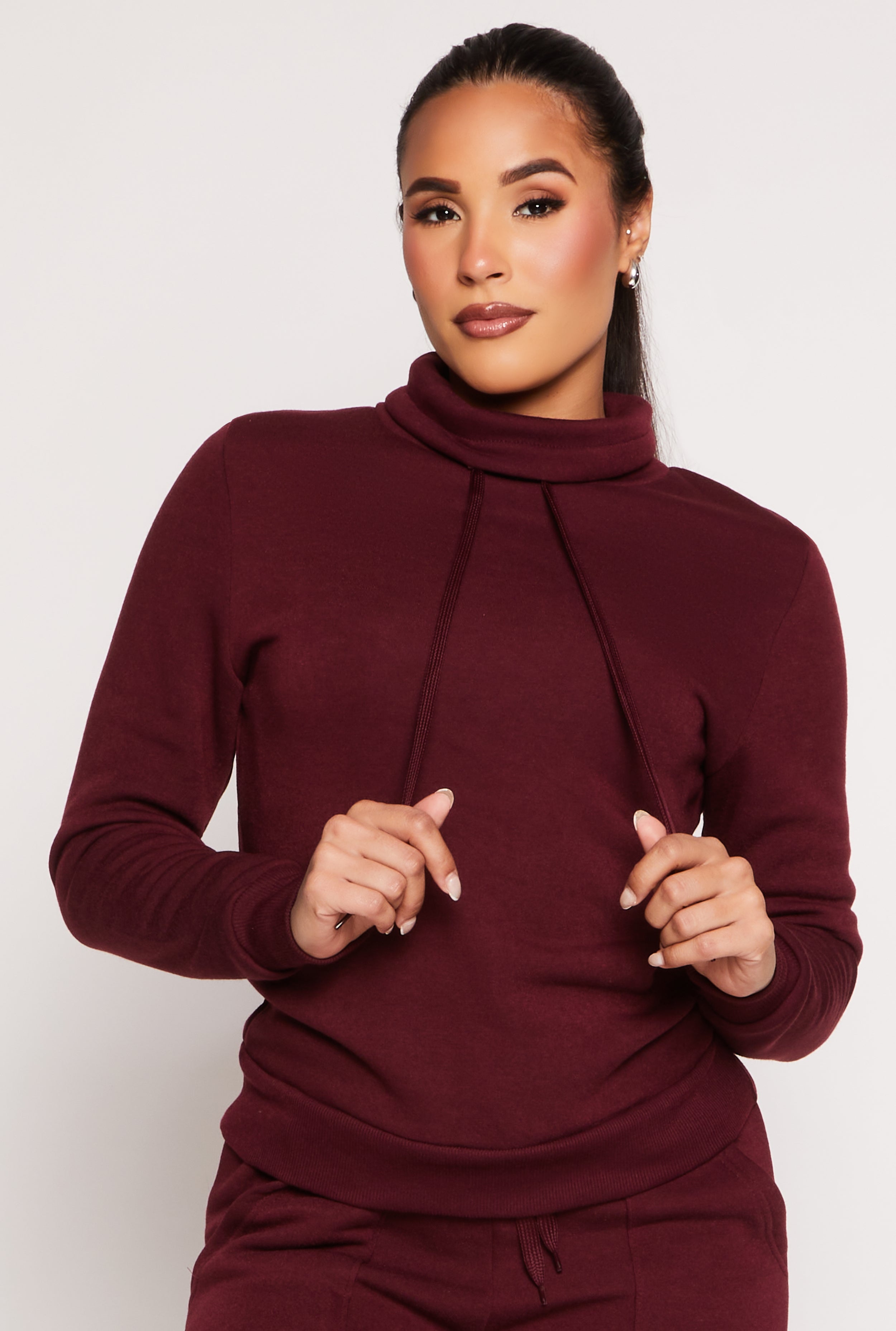 Rainbow Shops Funnel Neck Sweatshirt – Women's