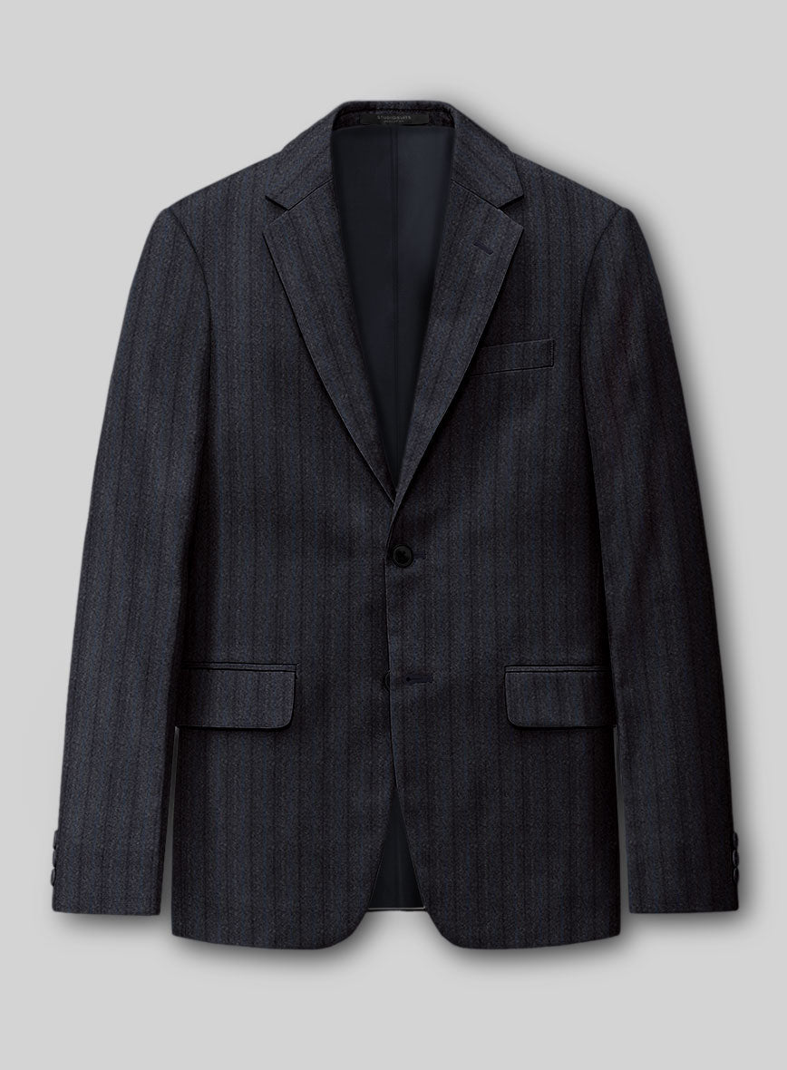 StudioSuits Reda Liora Charcoal Stripe Wool Jacket