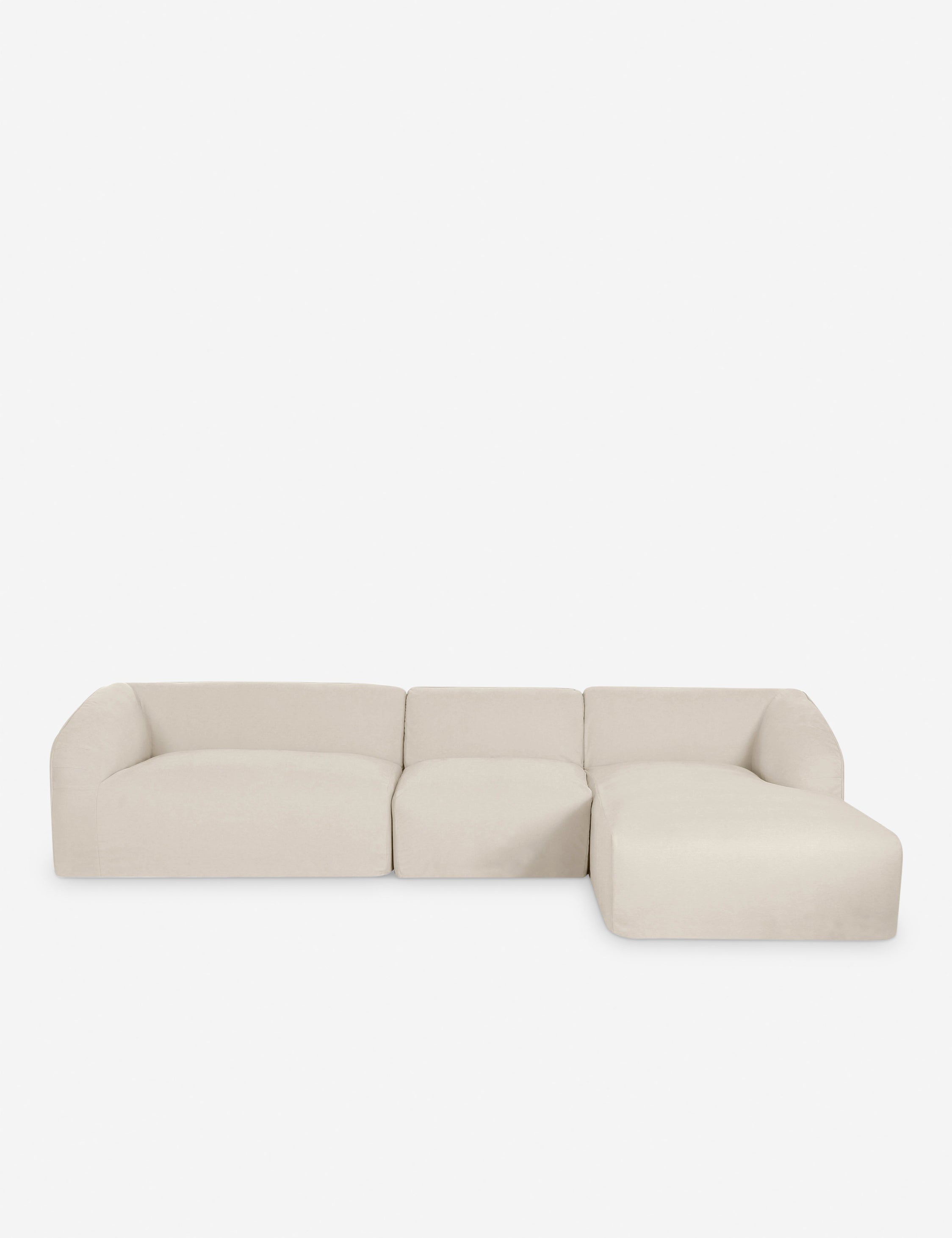 Lulu and Georgia Maddox Modular 3-Piece Chaise Sectional Sofa - view 2