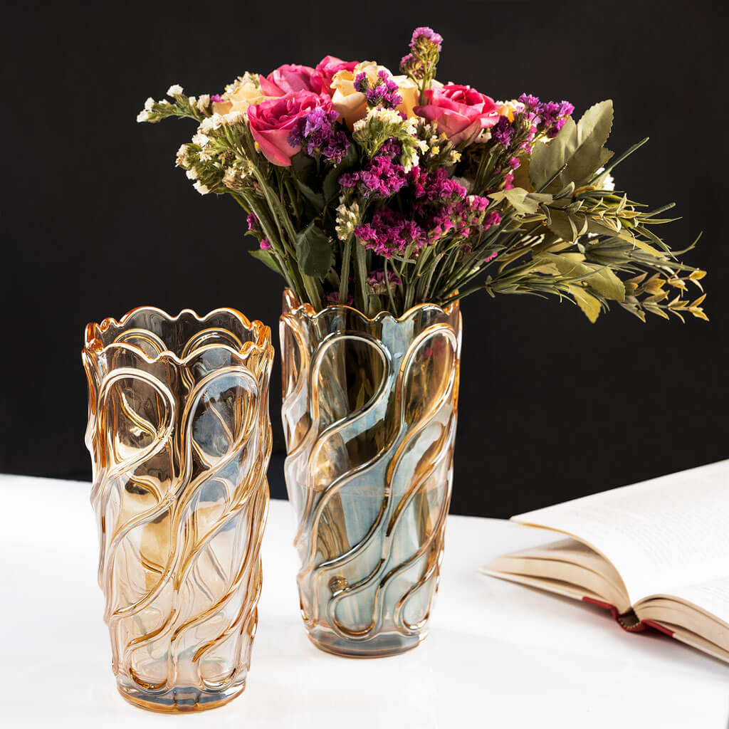 Cpensus Crystal Glass Flower Vase