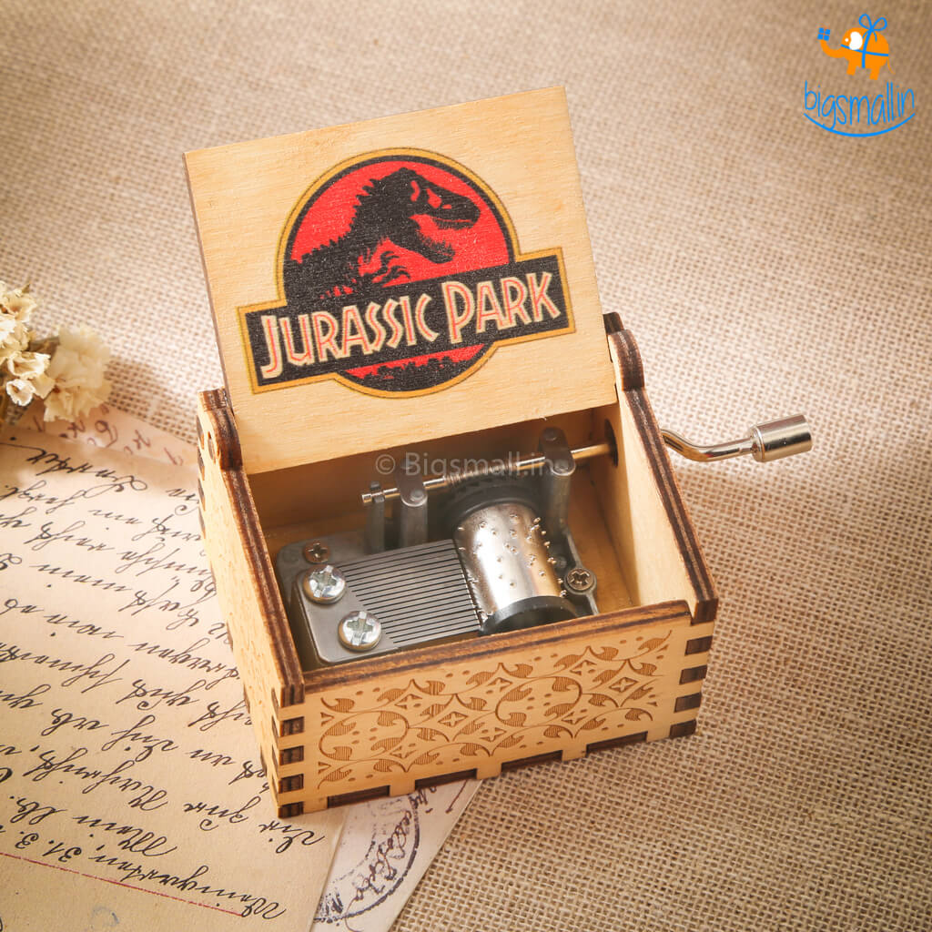 AmyLi Jurassic Park Wooden Music Box