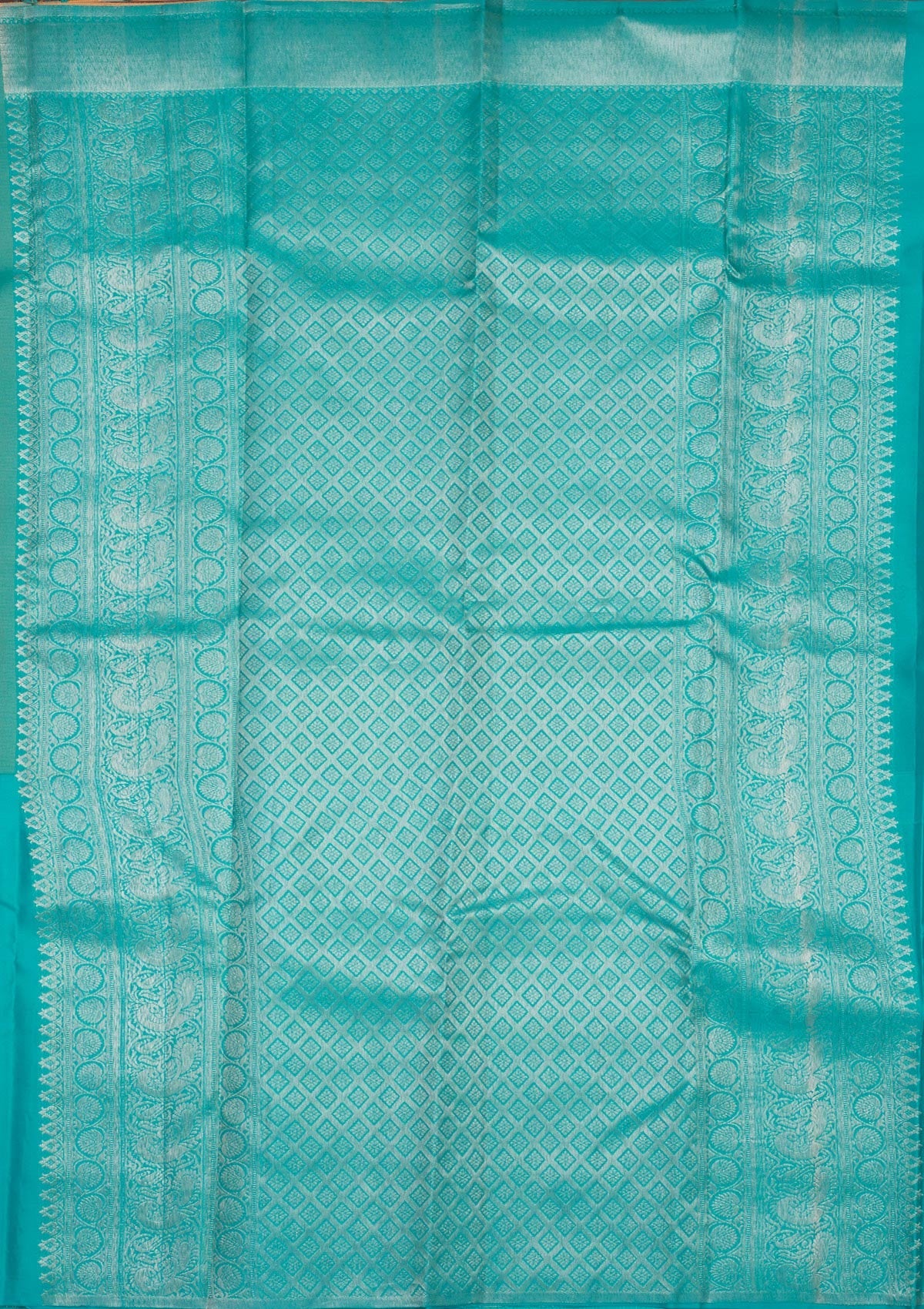 Koskii Sky Blue Zariwork Pure Silk Saree – Women's - view 5