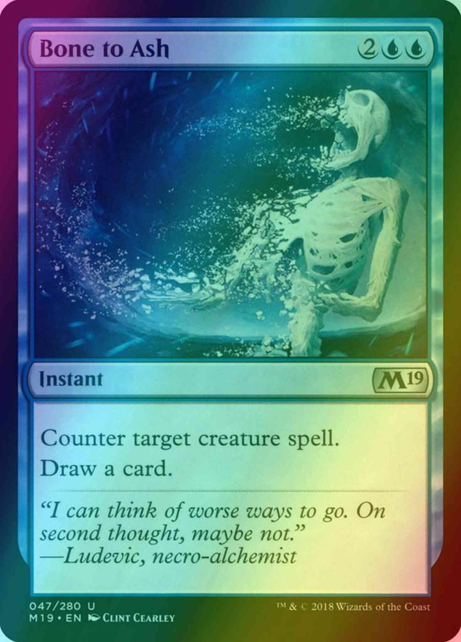 Magic Bone to Ash [47] [Core Set 2019] [Foil]