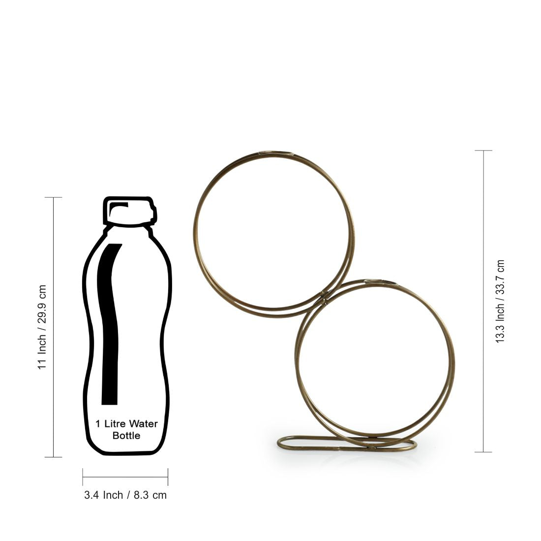 EXCLUSIVELANE 'Modern Glass Garden' Test Tube Table Planter/Vases (13 Inch, Golden) - view 6