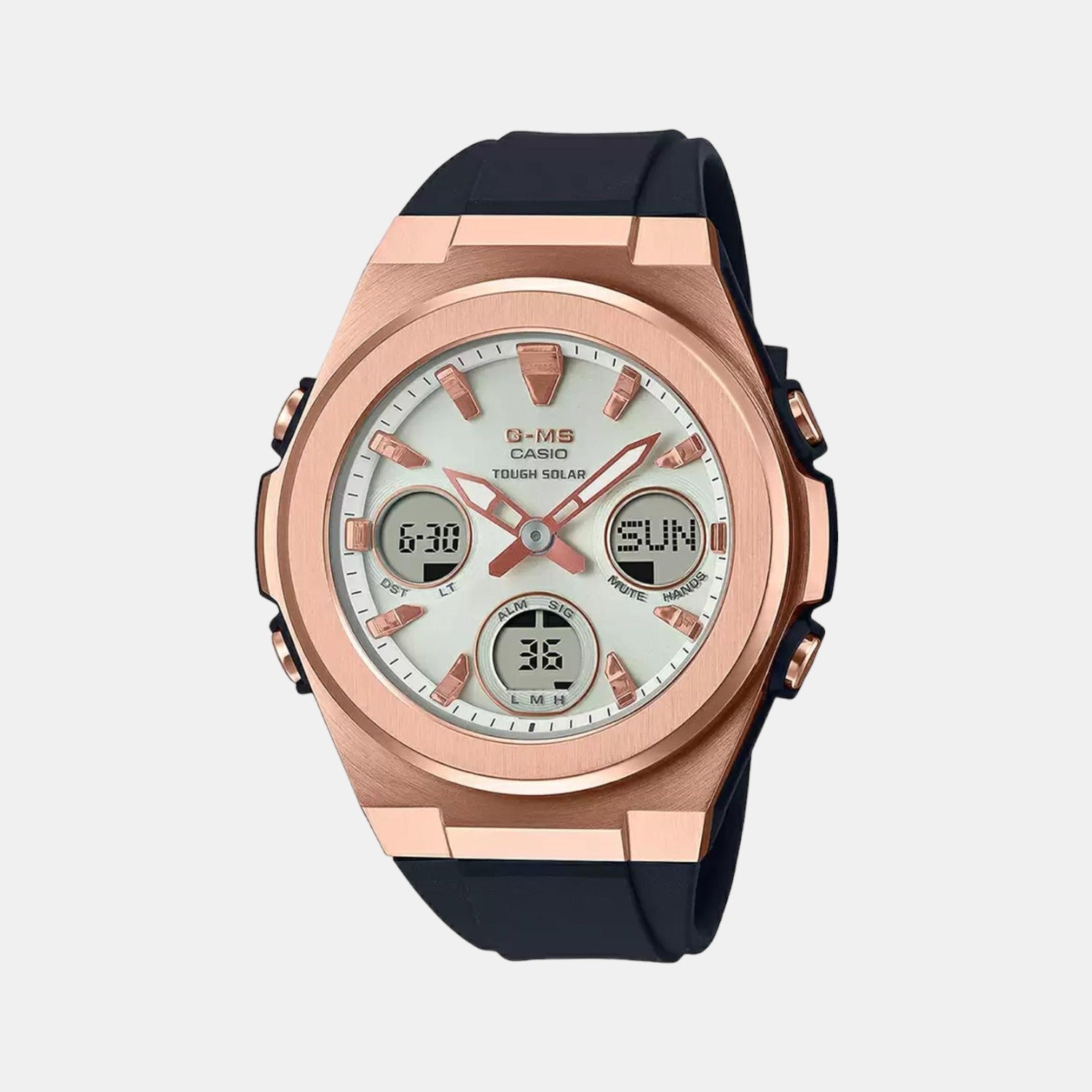 Casio Baby-G Women Quartz Silver Dial Analog-Digital Resin Watch BX186