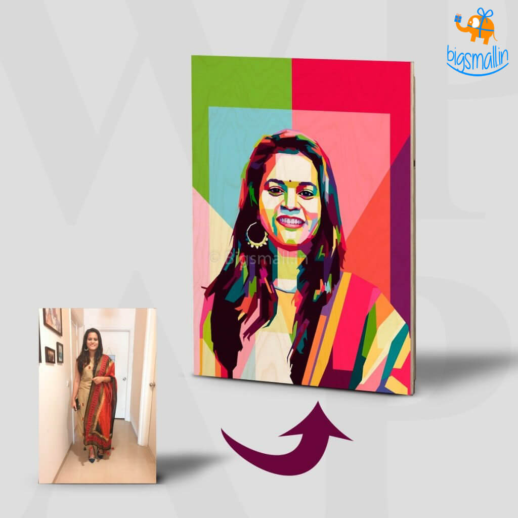 Chitra Chaya Personalized Pop Art Wooden Frame - view 9