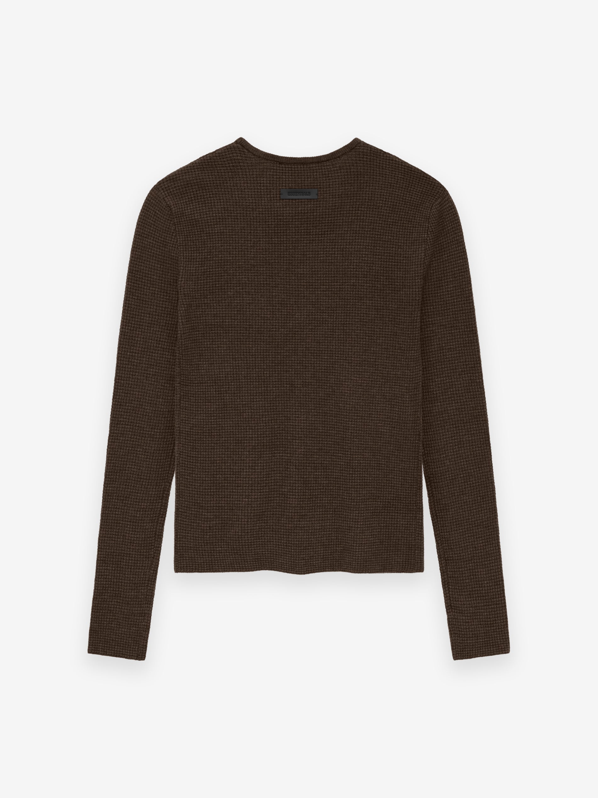 ESSENTIALS Women's Waffle Fitted Long Sleeve Sweater - view 2