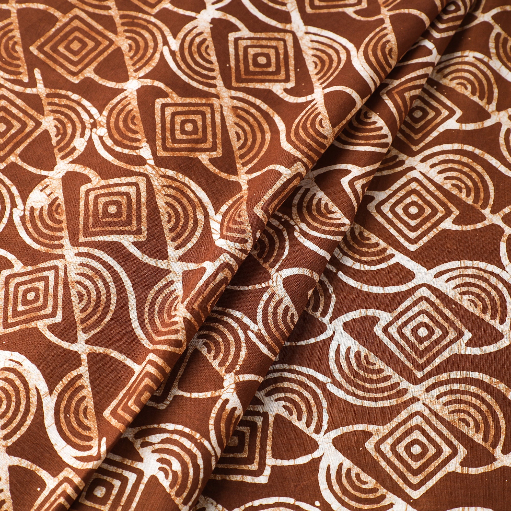 BATIK BY MD. SHARIFF Brown - Hand Printed Cotton Batik Fabric 77 - view 2
