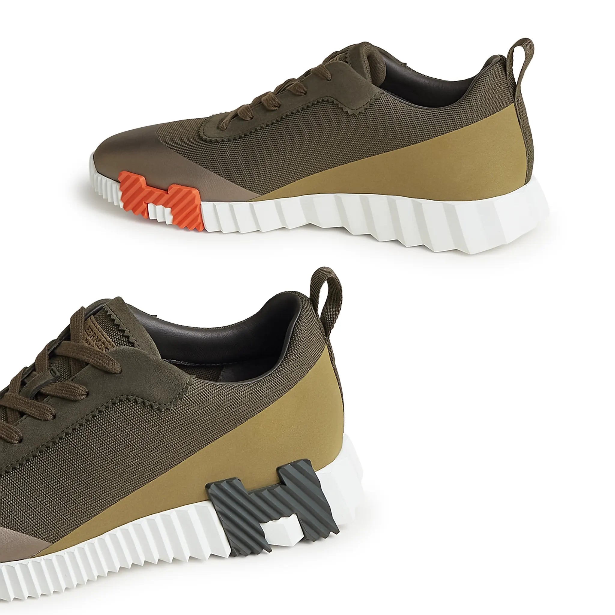 Hermès Paris Bouncing Calf Sneaker Multicolour Forest Green - view 5