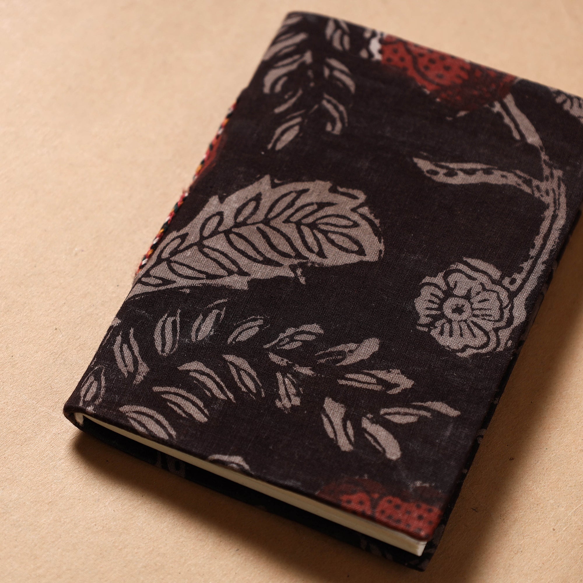 BINDAAS UNLIMITED Black - Bagru Fabric Cover Handmade Paper Notebook (5 x 3.5 in) - view 2