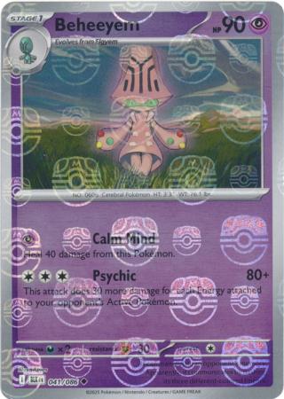 Pokémon Beheeyem - Master Ball Pattern - 041/086 - Uncommon [sv105b-041] [Reverse Holo]