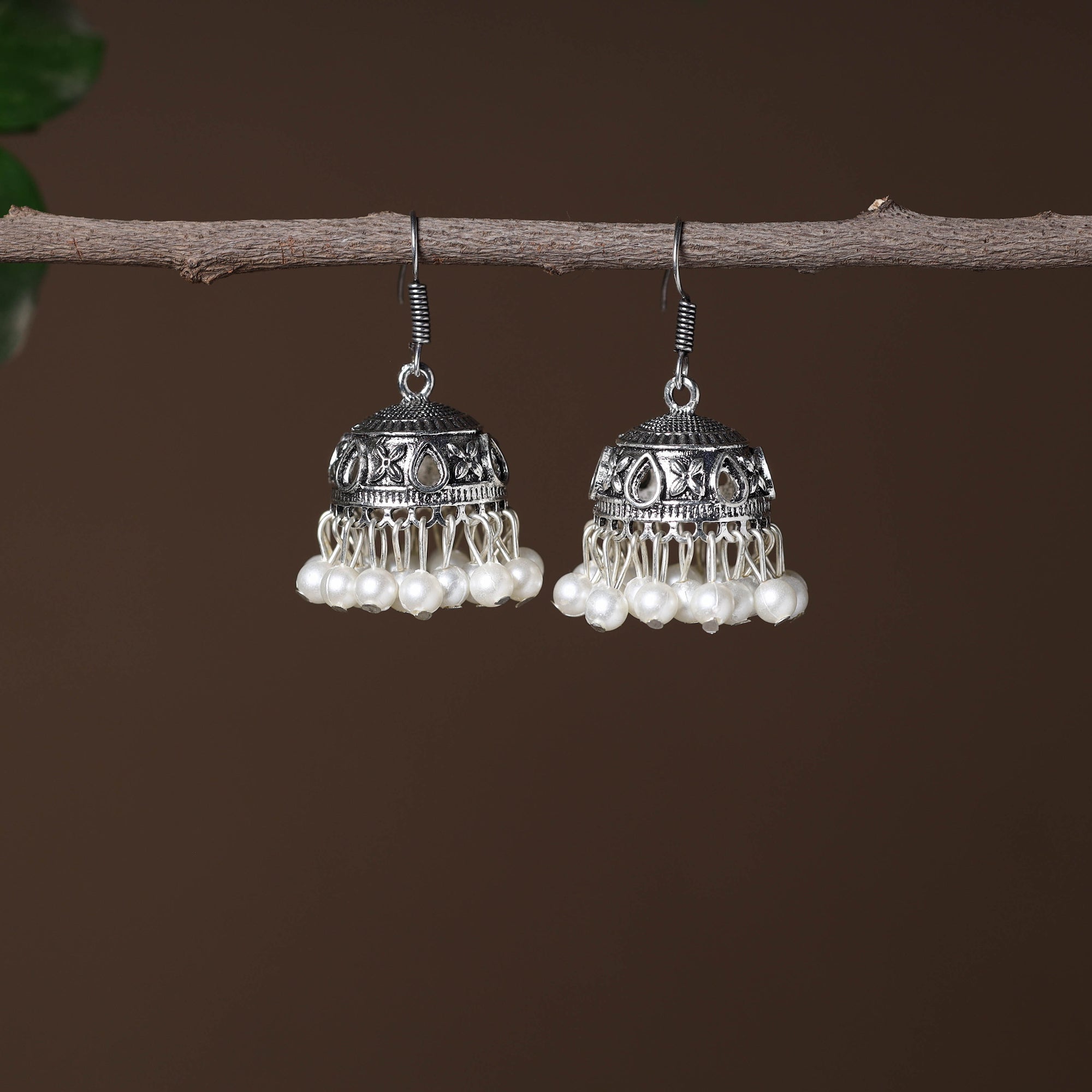 JALPARI Amreen Handcrafted GS Jhumki Bead Work Earrings