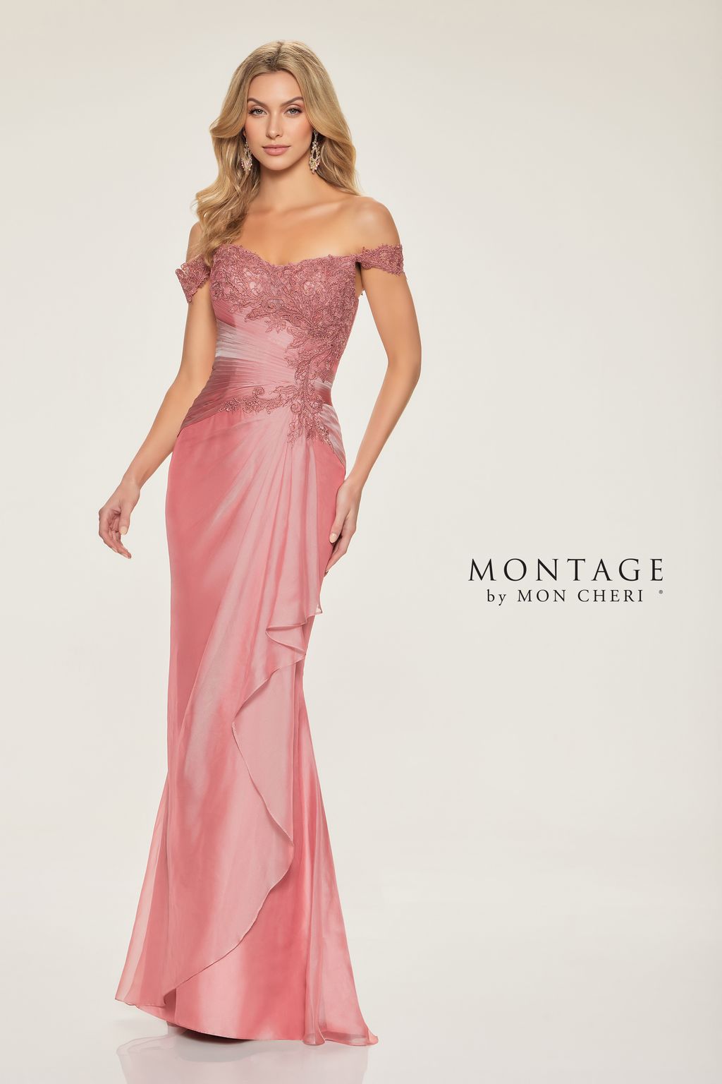 Montage M843 Long Ruched Mermaid Formal Dress - view 6