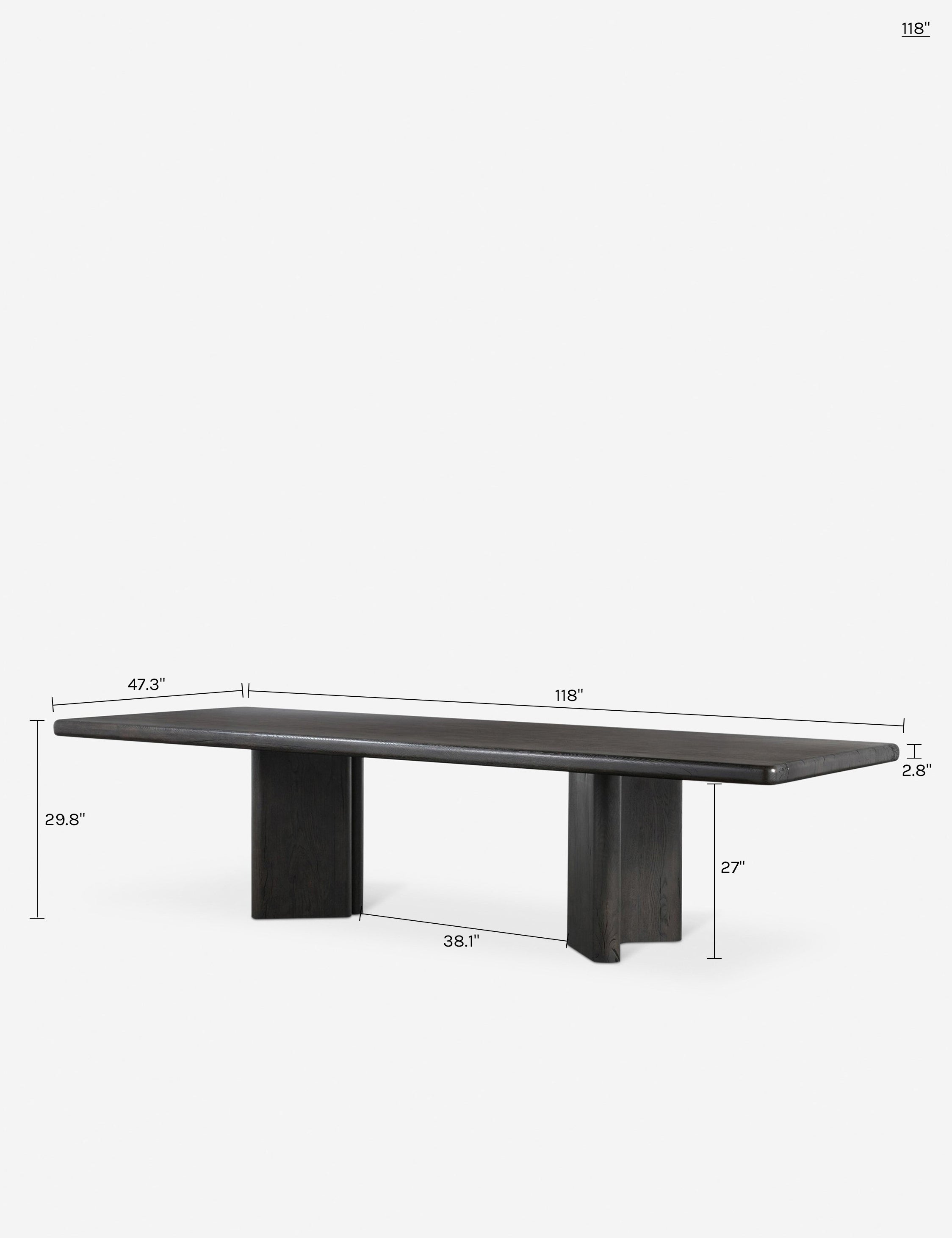 Lulu and Georgia Elsen Dining Table – Dark Brown Oak - view 10