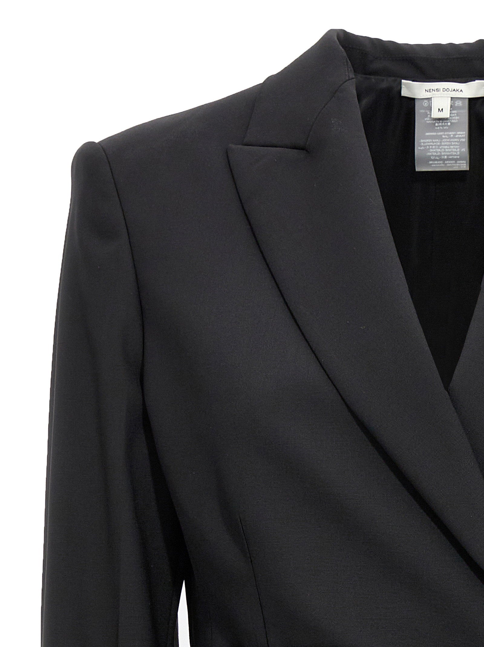 Nensi Dojaka Double Breast Drawstring Blazer Jacket - view 3