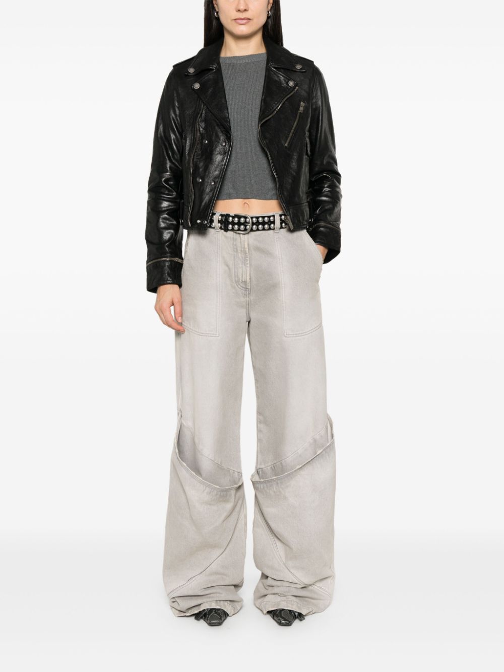 Golden Goose leather jacket with shiny effect - view 5