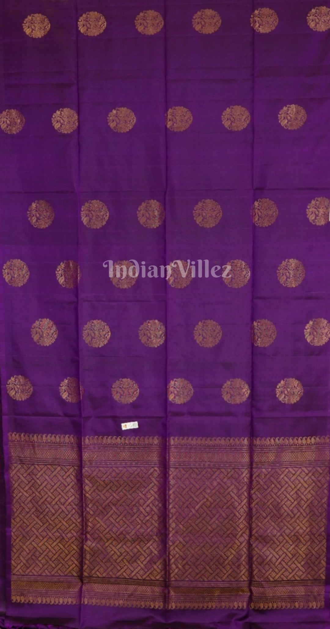 IndianVillèz Purple Pure Kanjivaram Soft Silk Saree - view 2