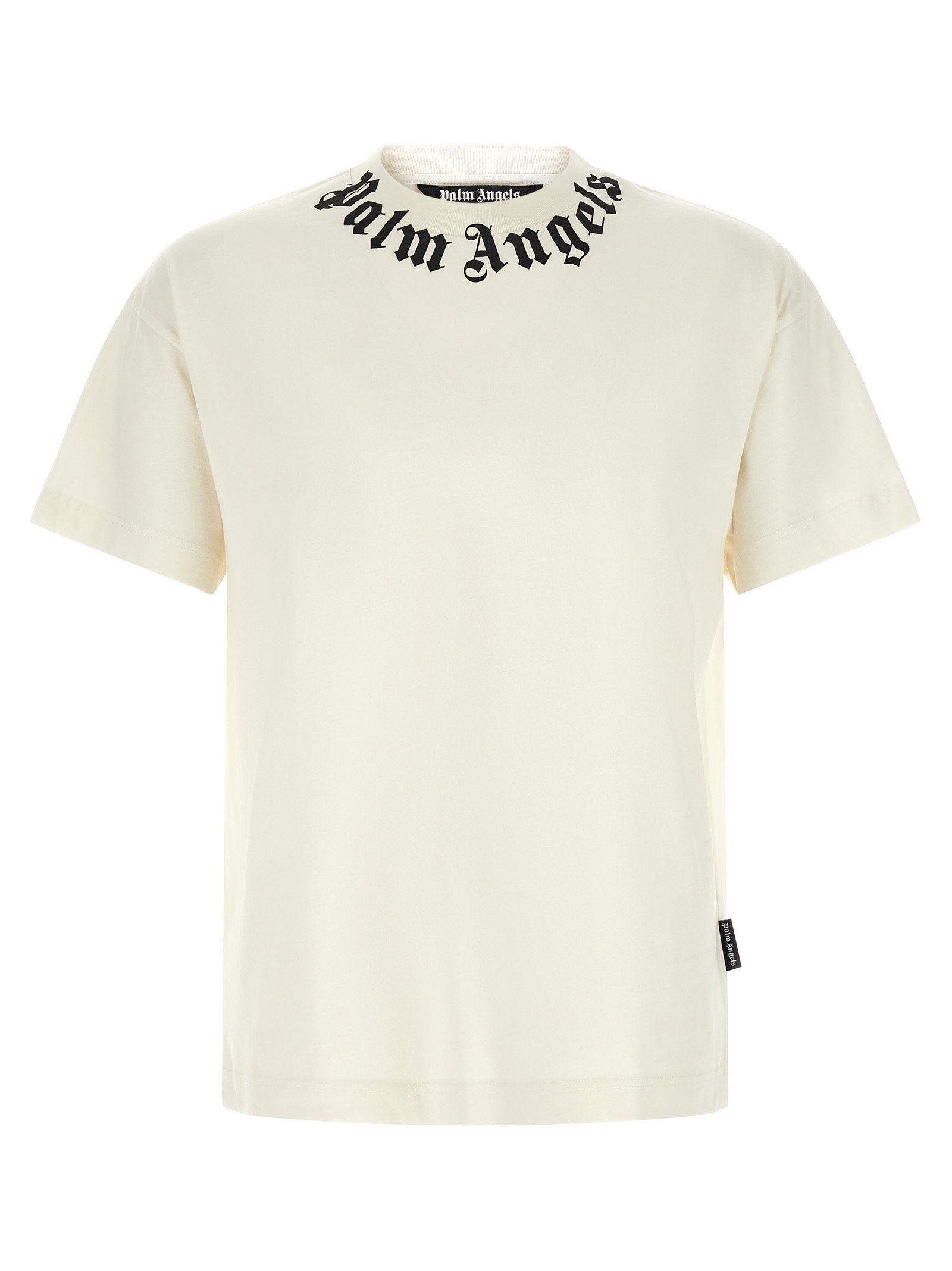 Palm Angels Neck Logo T-shirt – 100% cotton