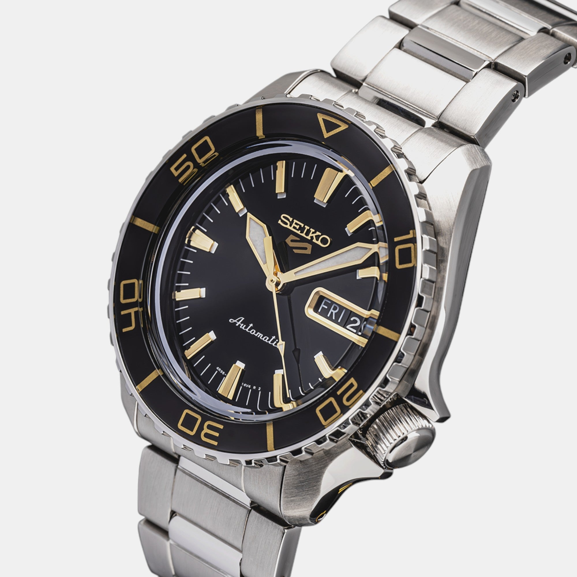 Seiko 5 Sports Men Automatic Black Dial Analog Stainless Steel Watch SRPK99K1 - view 2