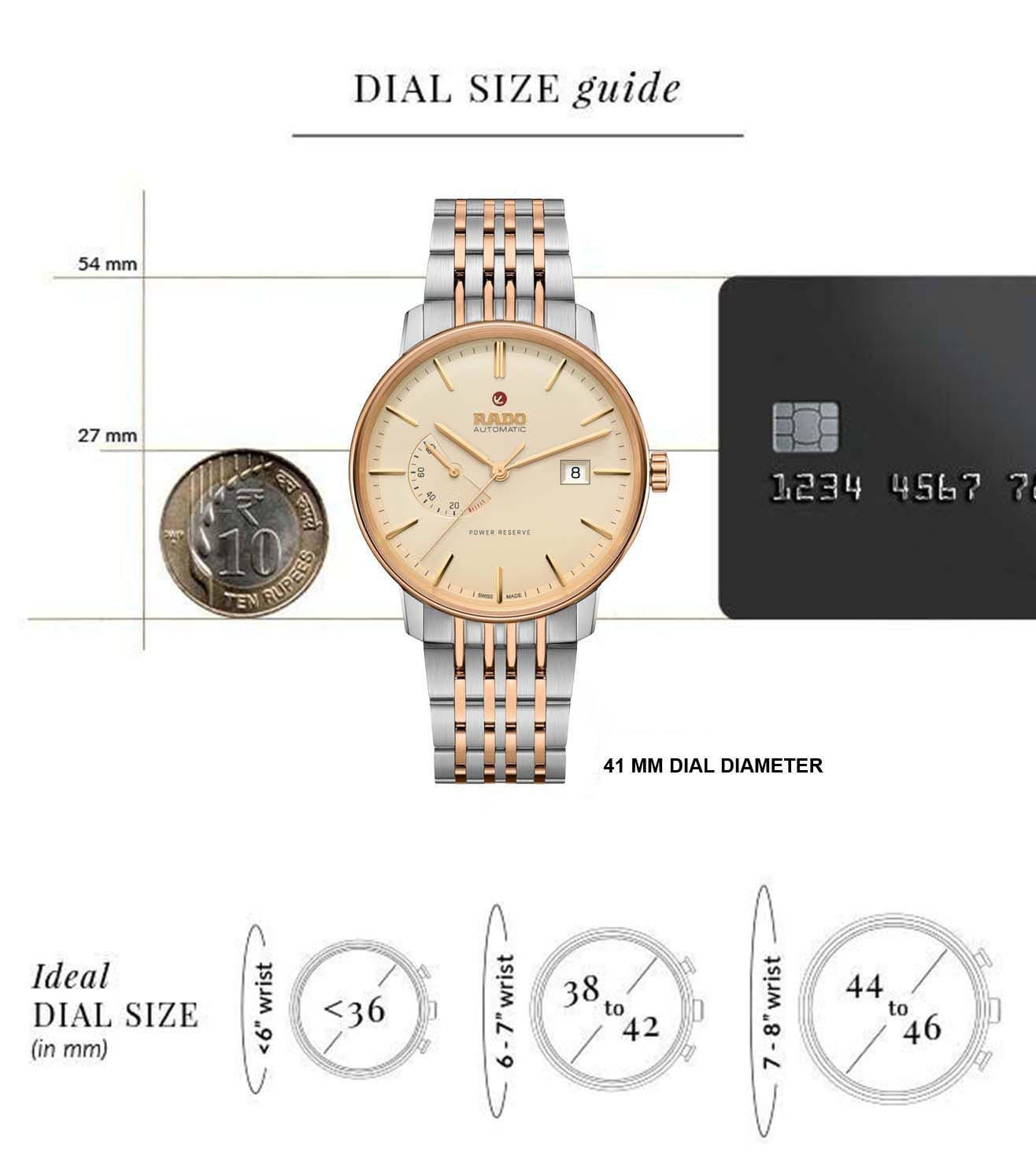 Rado Coupole Beige Dial Men 41mm