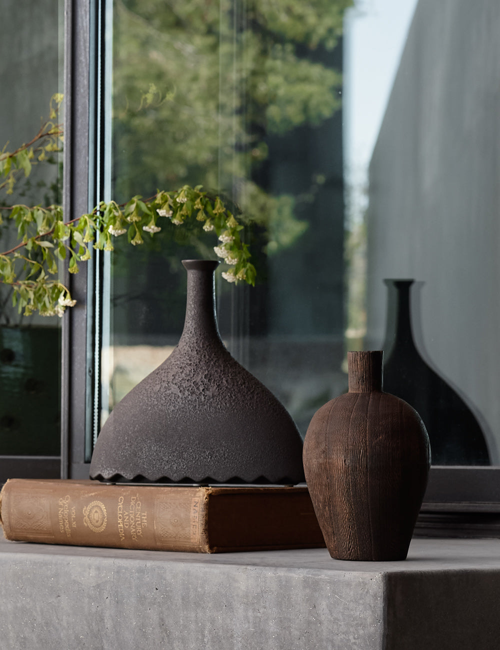 Lulu and Georgia Noelle Geometric Decorative Vase, Black by Lemieux et Cie - view 2