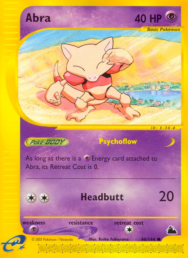 Common ecard3-46 reverse – Pokémon Abra - 46/144 - Common [ecard3-46] [Reverse Holo] - Abra - 46/144 - Common