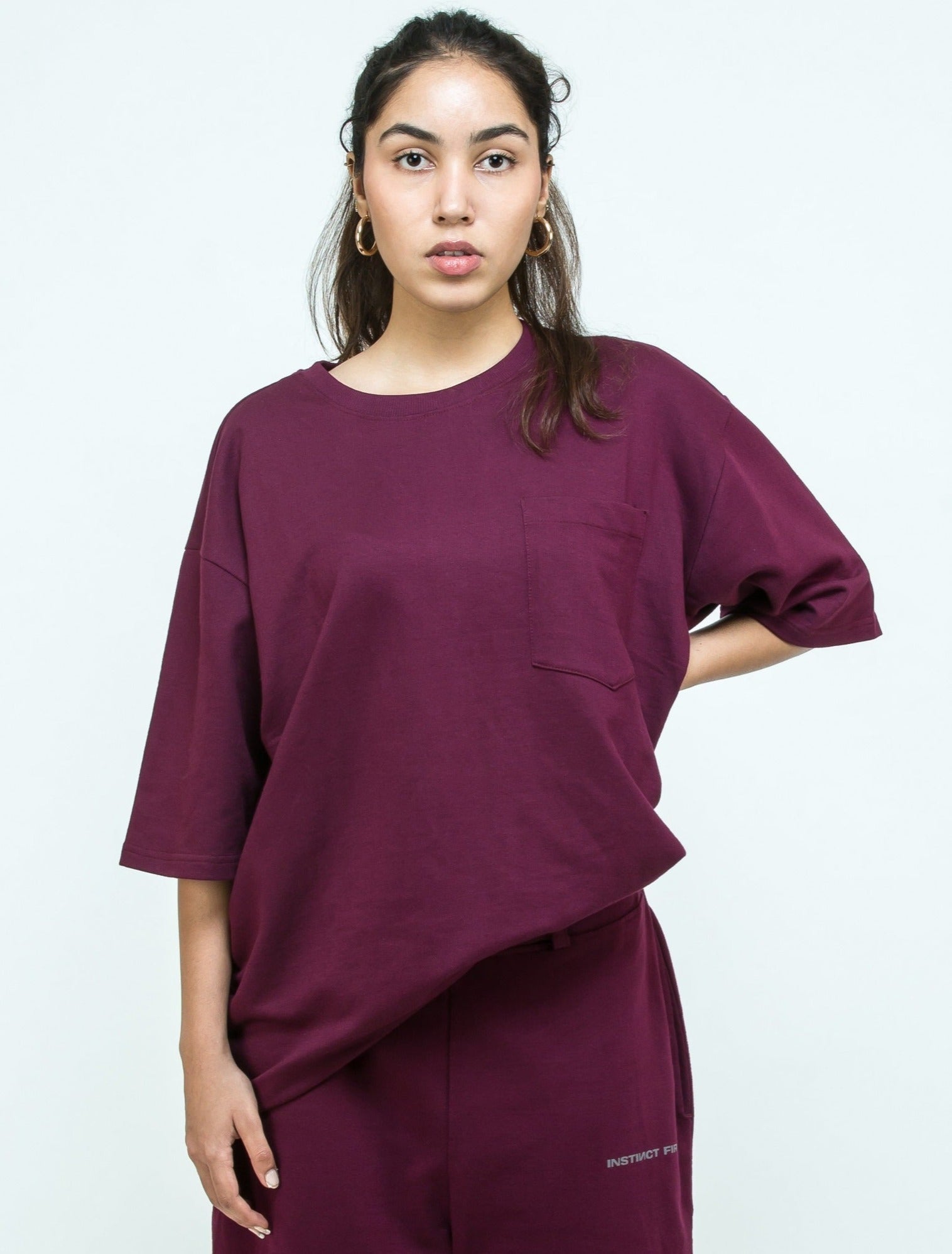 Instinct First Oversized T-Shirt - Wilderness Wine - view 3