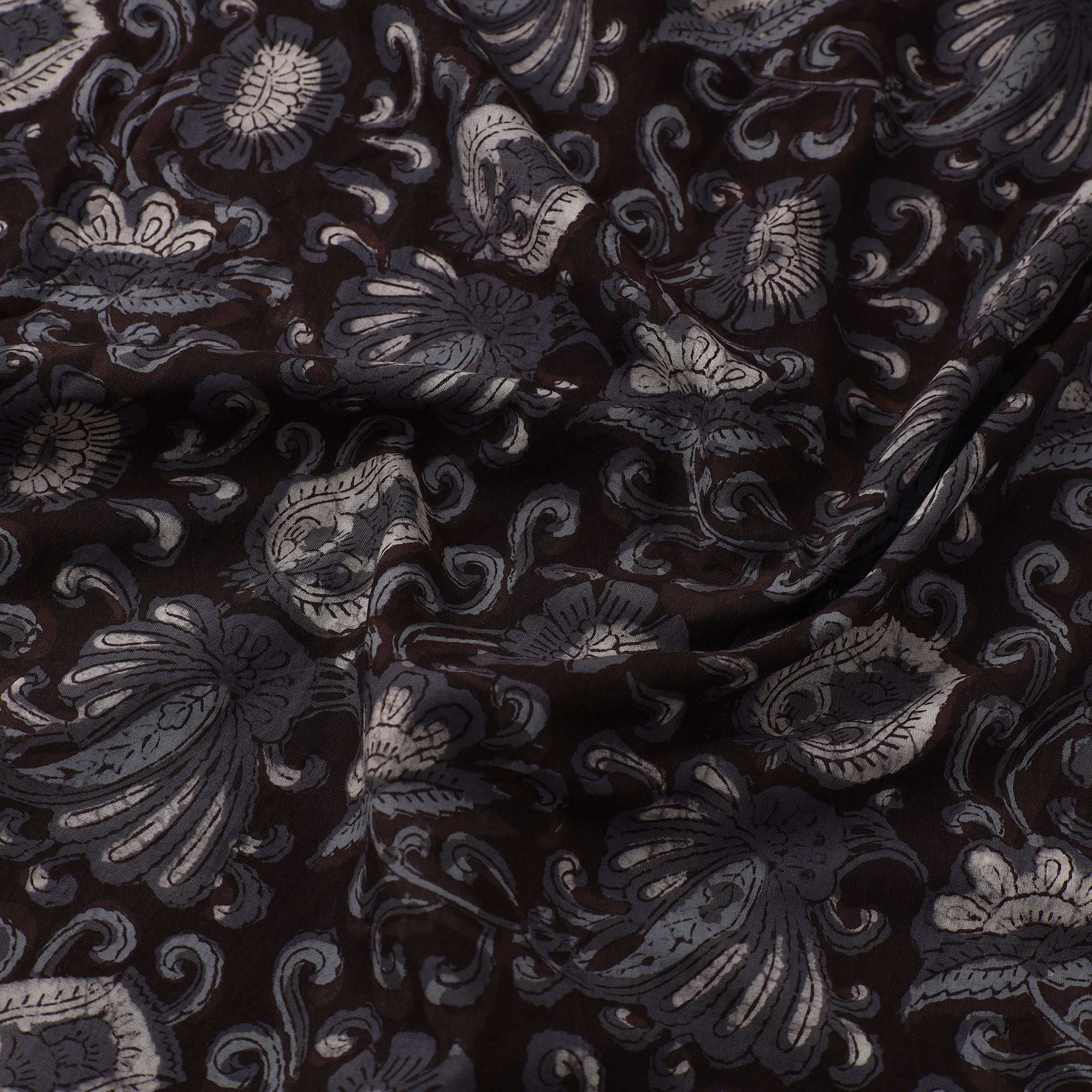 HAVELI CHRONICLES Black - Block Printed Cotton Jahota Fabric 24 - view 3