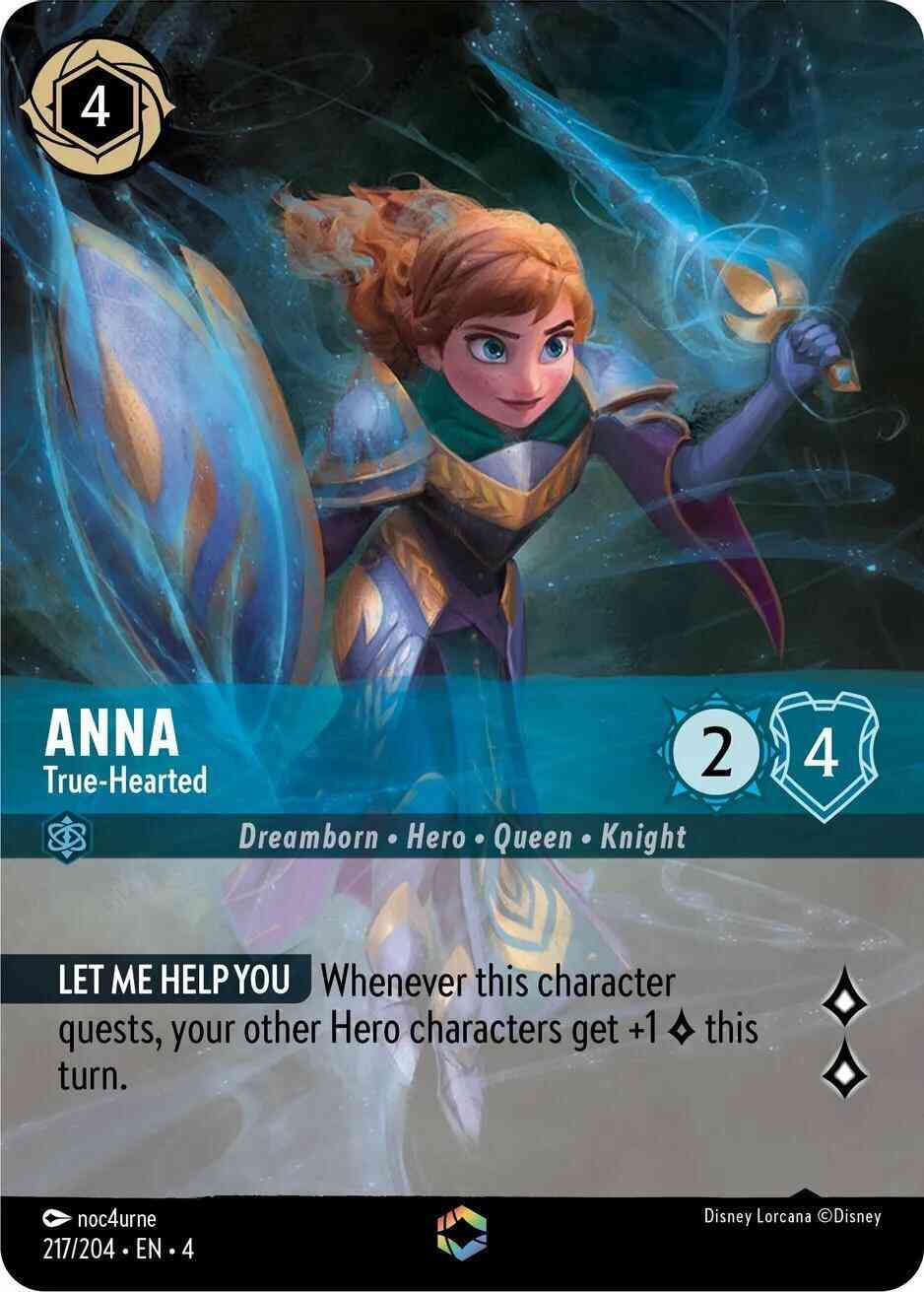True-hearted enchanted – Lorcana Anna - True-Hearted (Enchanted) - 217/204 [Ursula's Return] [Holofoil]