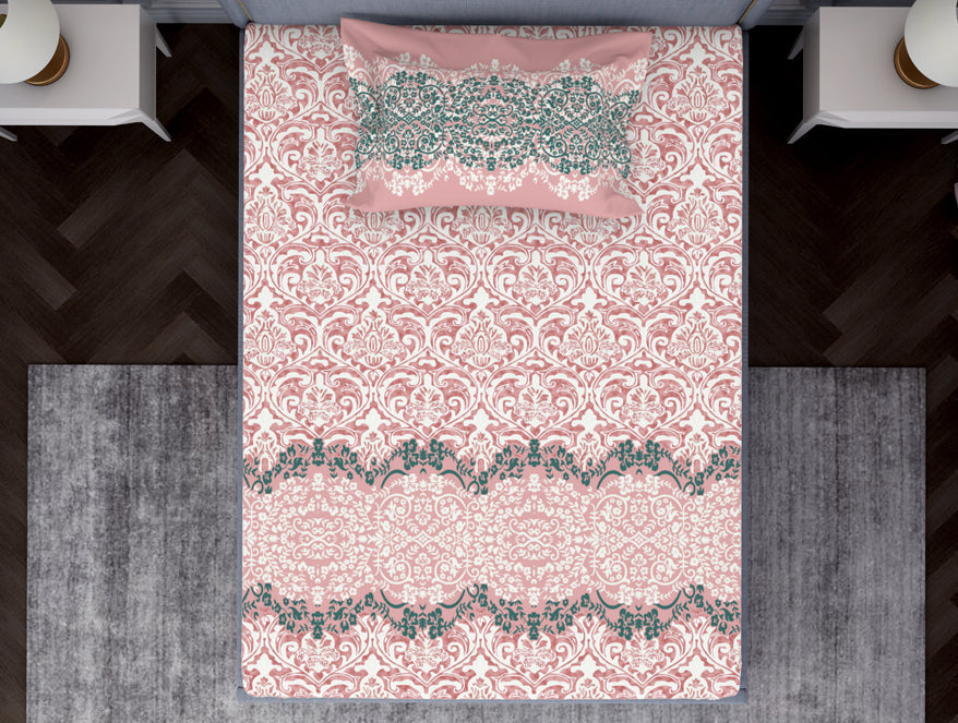 Spaces India Ornamenta Ornate 100% Cotton Single Bedsheet - Essentials by Spaces - view 3