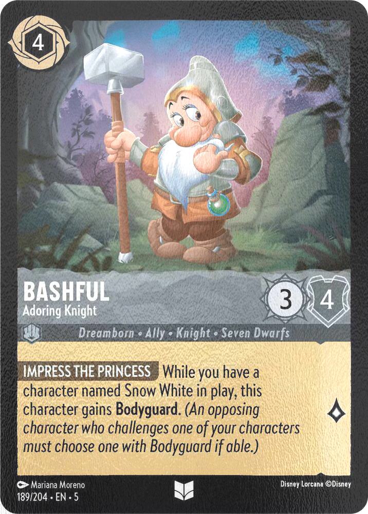 204 shimmering skies – Lorcana Bashful - Adoring Knight - 189/204 [Shimmering Skies] [Cold Foil]