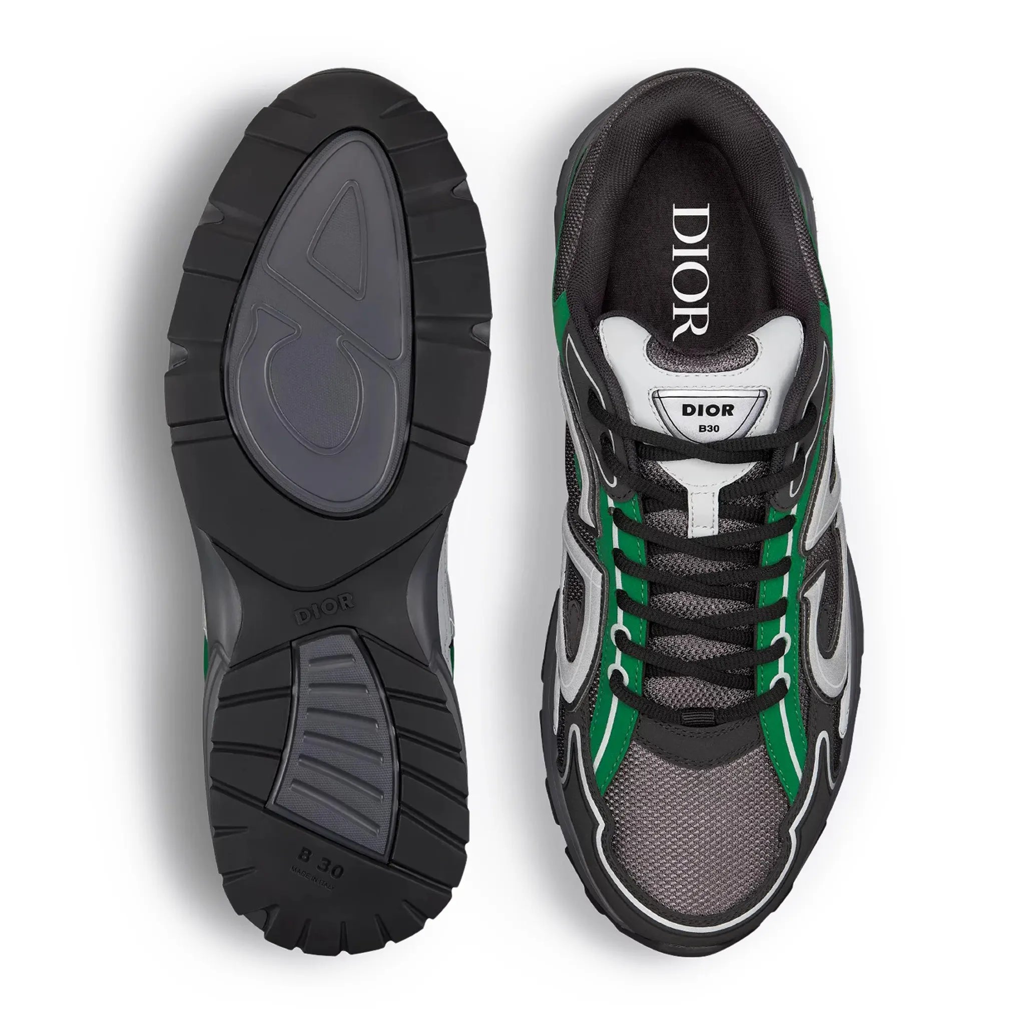 Dior B30 Mesh Deep Grey Green Black Trainer - view 4