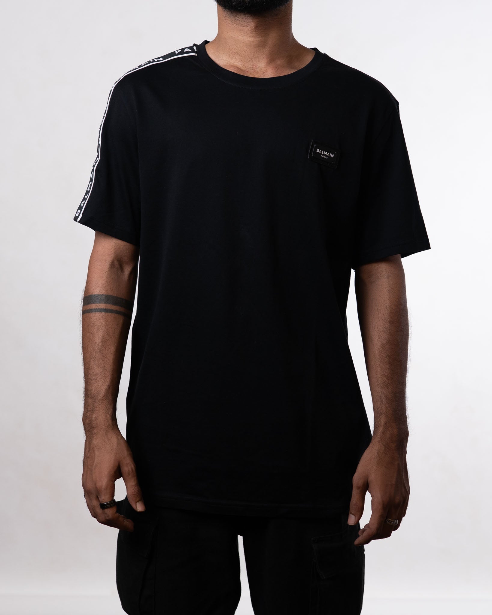 Balmain Paris Basic Black Tee – Multi