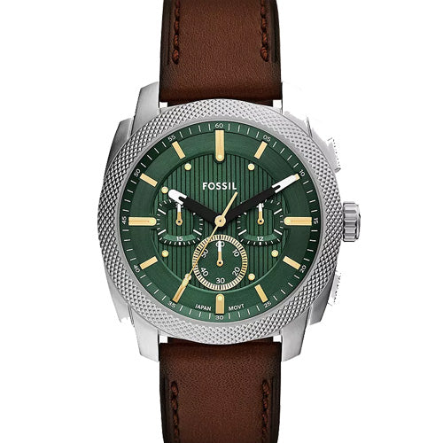 Fossil Machine Green Dial Men 44mm FS6100