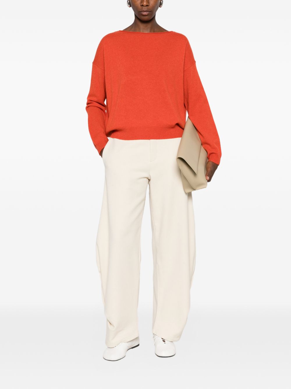 CT PLAGE Sweaters ORANGE – 100% Cashmere - view 2