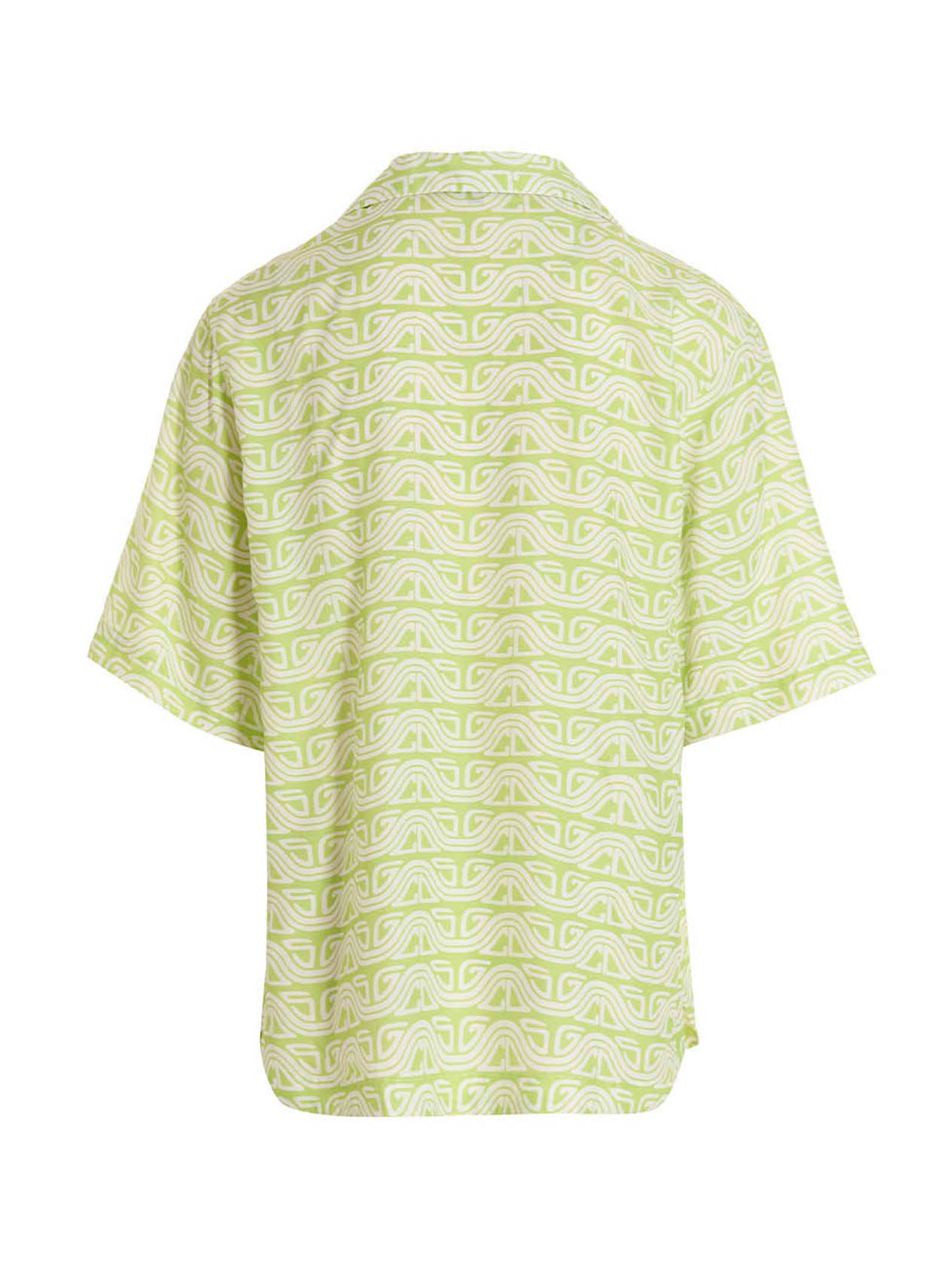 Gcds Waved Logo Shirt – 100% viscose - view 2
