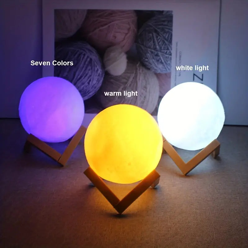 Catterton Multicolored Decorative Moon Lamp - view 2