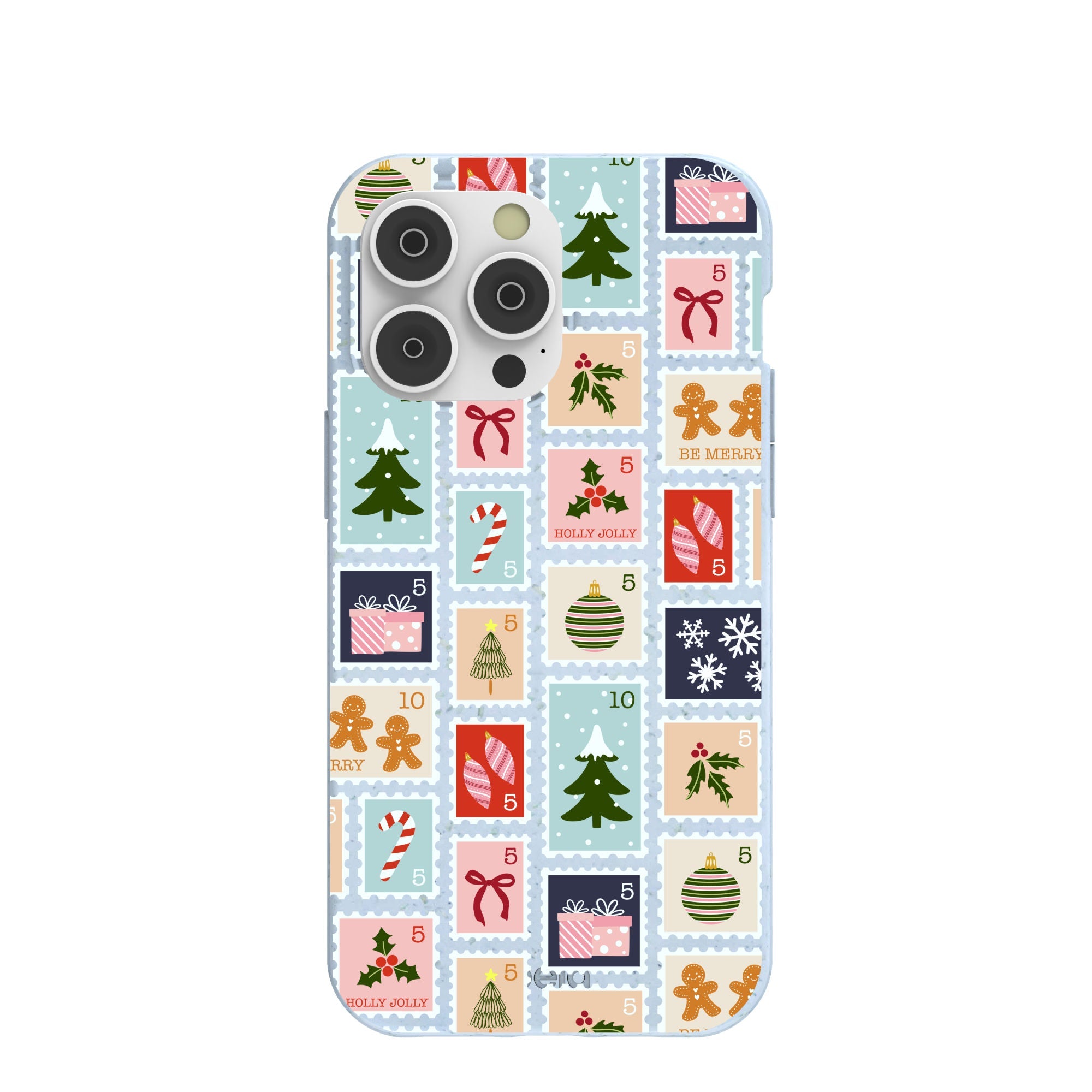Pela Case Powder Blue Noel Stamps iPhone 14 Pro Max Case