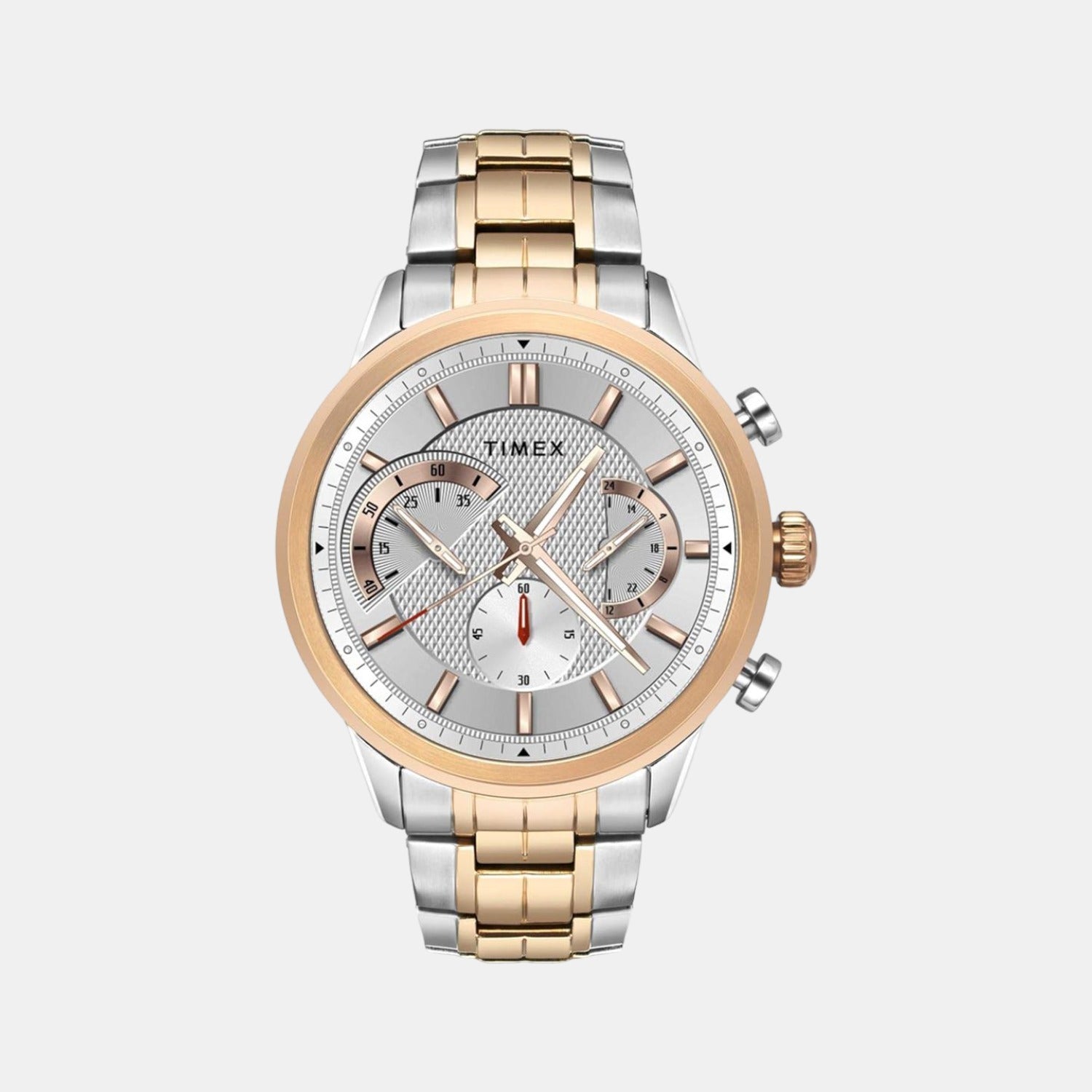 Timex E Class Men Quartz Silver Dial Chronograph Stainless Steel Watch TWEG18602