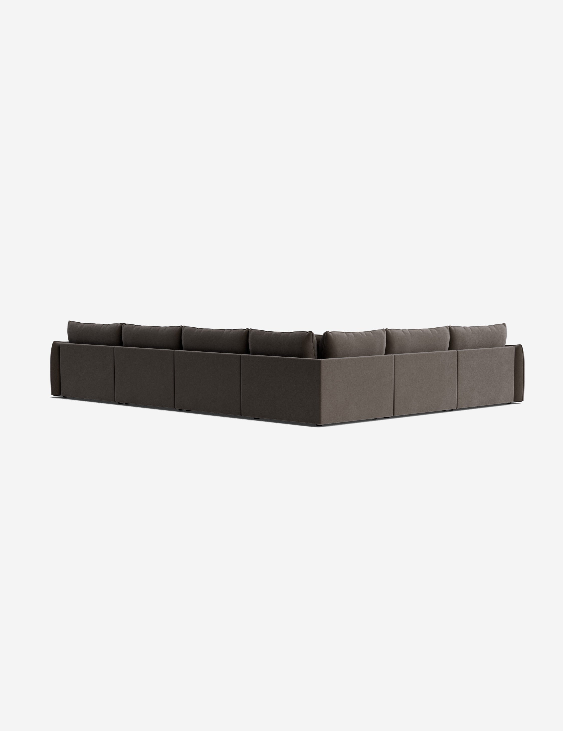 Lulu and Georgia Balmer Modular Corner Sectional Sofa With Ottoman - view 51