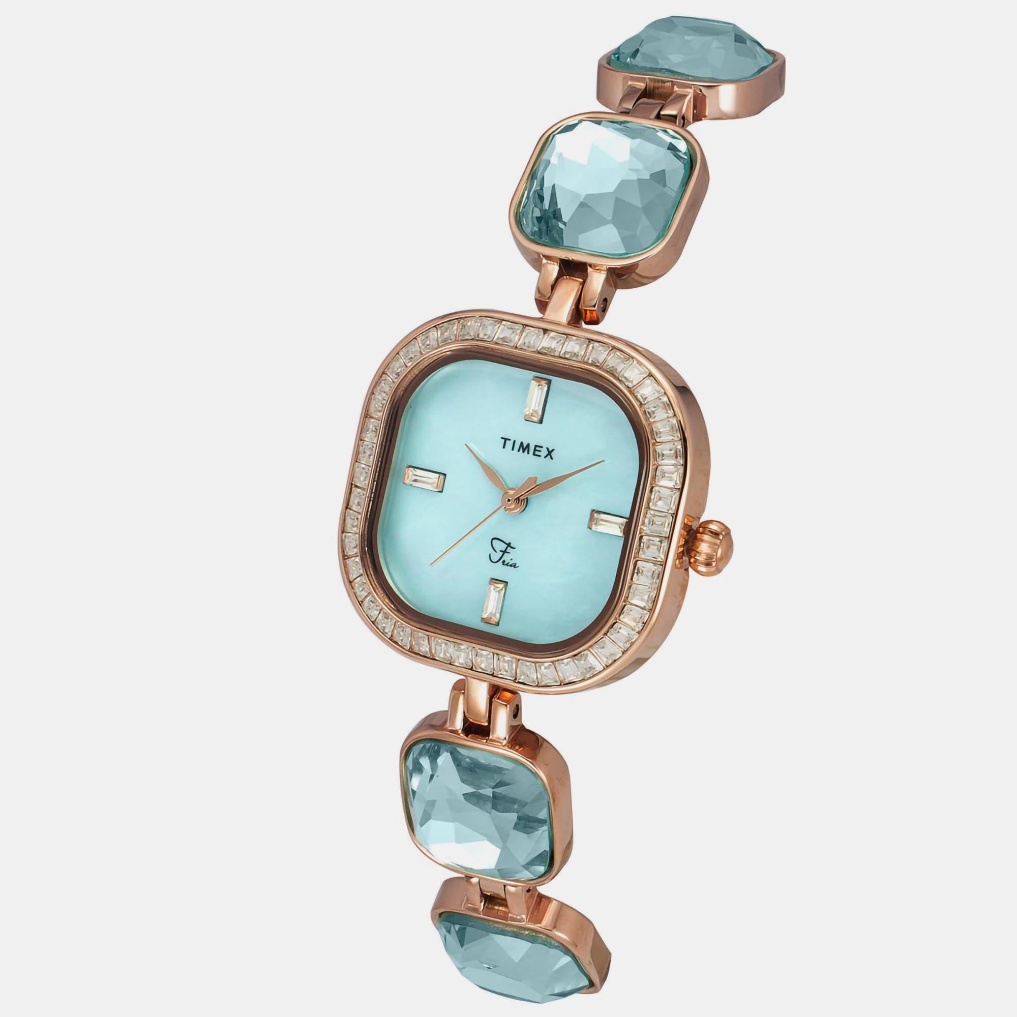 Timex Fria Women Quartz Mother Of Pearl Dial Analog Brass Watch TWEL17100 - view 2